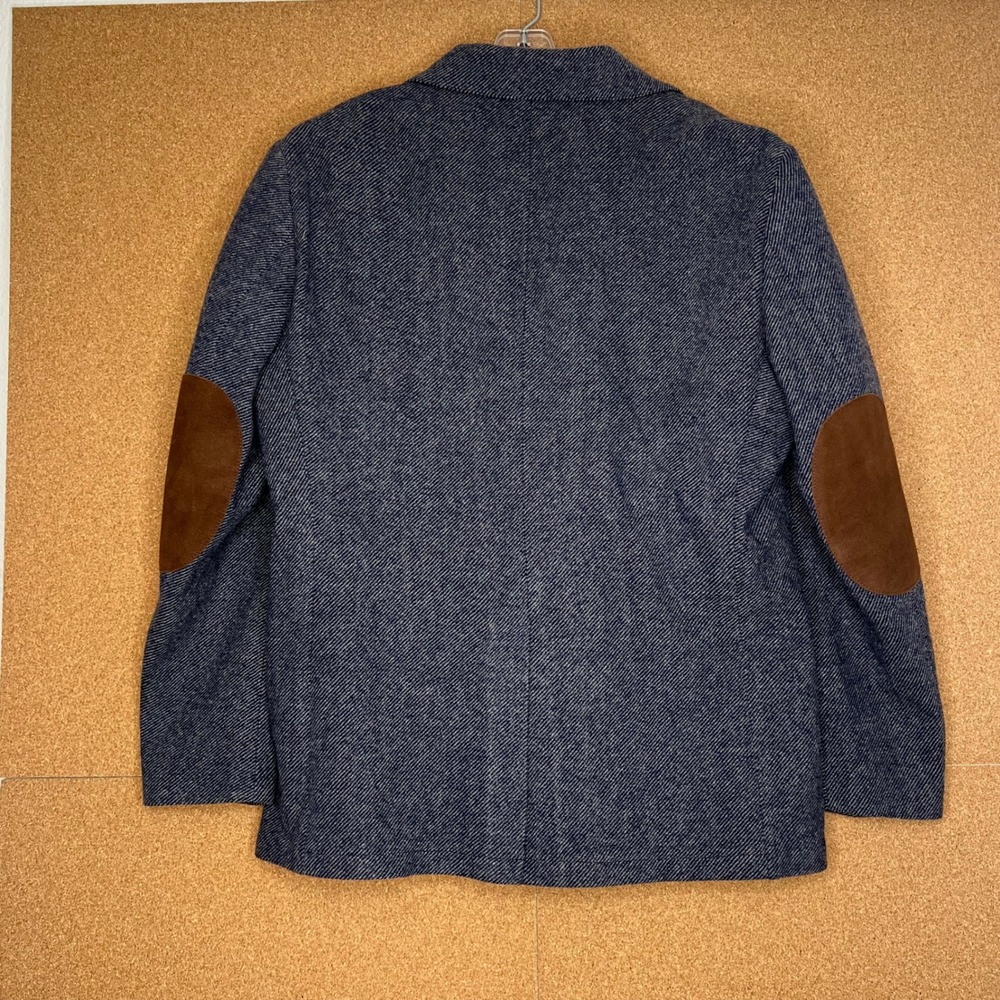 Pendleton Men's Wool Blazer 42R fitted wool leather elbow patches 100%‎ wool NEW - Picture 2 of 7